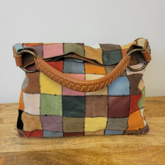 Lucky Brand Leather Patchwork Hobo Bag - Picture 4 of 12